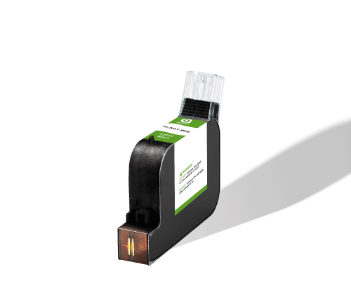 H-A01-BIS: tinta negra de excelente densidad, resistente al agua y UV, para múltiples sustratos, con cabezal de 1/2 pulgada y sistema a granel de 420 ml.