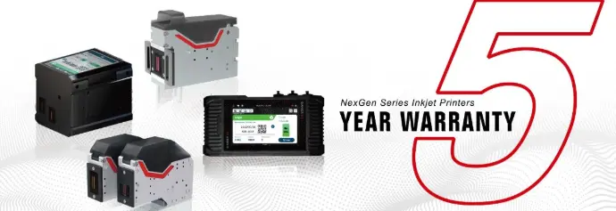 Garantía 5 años en los equipos de marcaje y codificación Anser NexGen