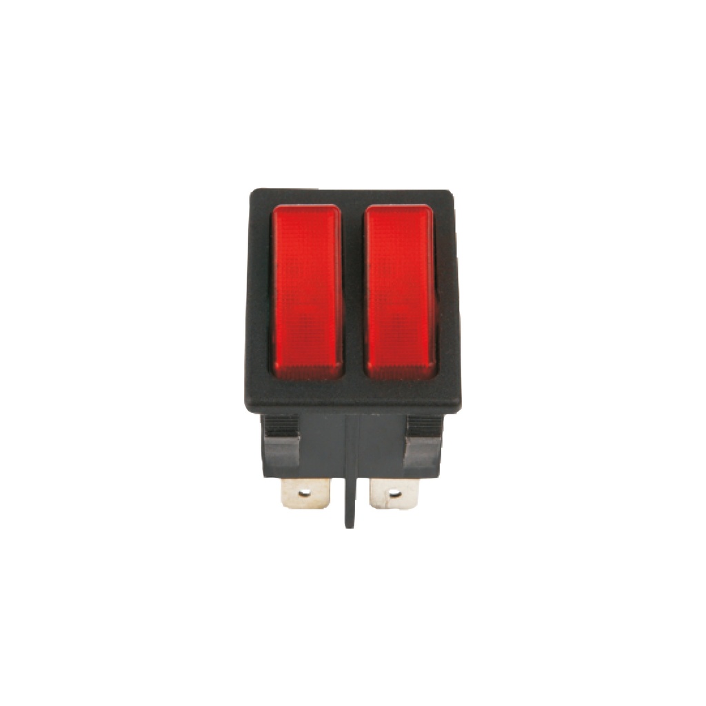 2 INTERRUPTOR TECLA LUMIN.1P ROJO-ROJO GAVE