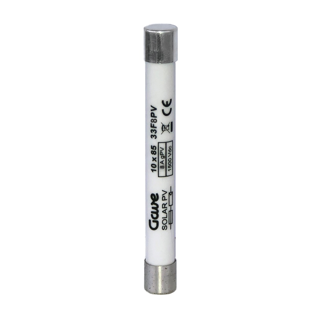 FUSIBLE CILINDRICO GAVE 10X85 1500V PV 8A