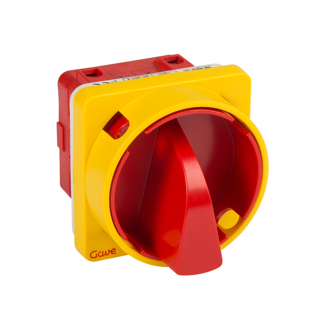 INTERRUPTOR GAVE 2P.25A.D1 BLOQUEO CANDADO ROJO/AMARILLO