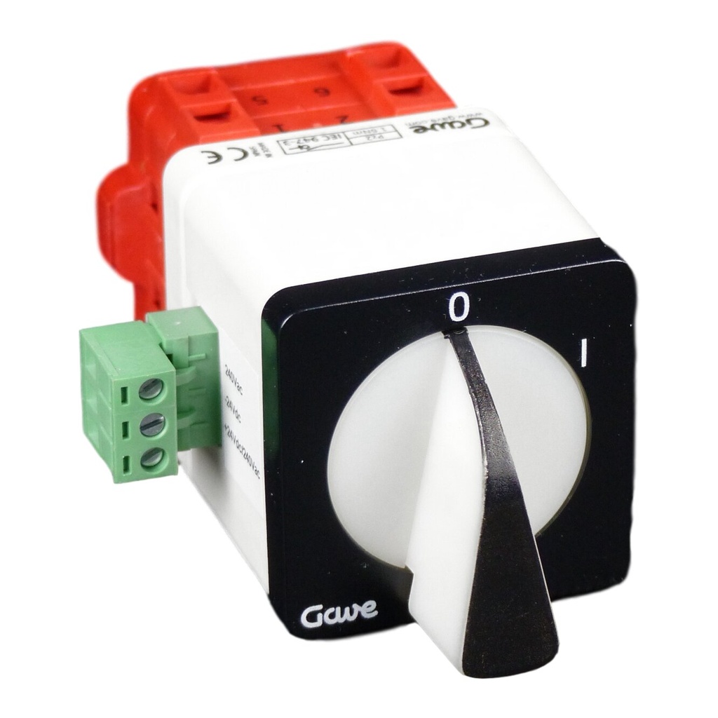 INTERRUPTOR GAVE LUMINOSO ROJO/VERDE 400V 4P 16A