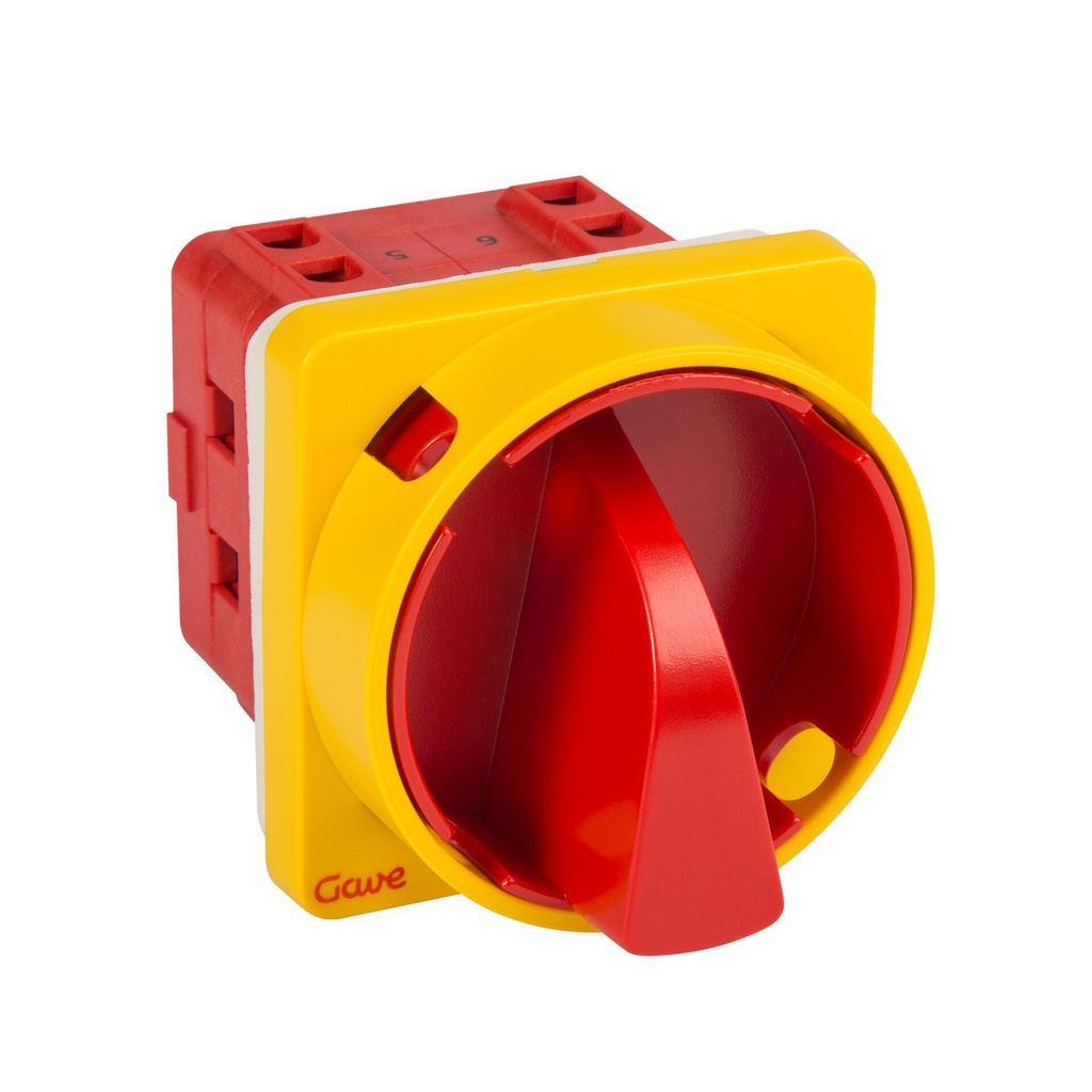INTERRUPTOR GAVE 4P.40A.D1 BLOQUEO CANDADO ROJO/AMARILLO