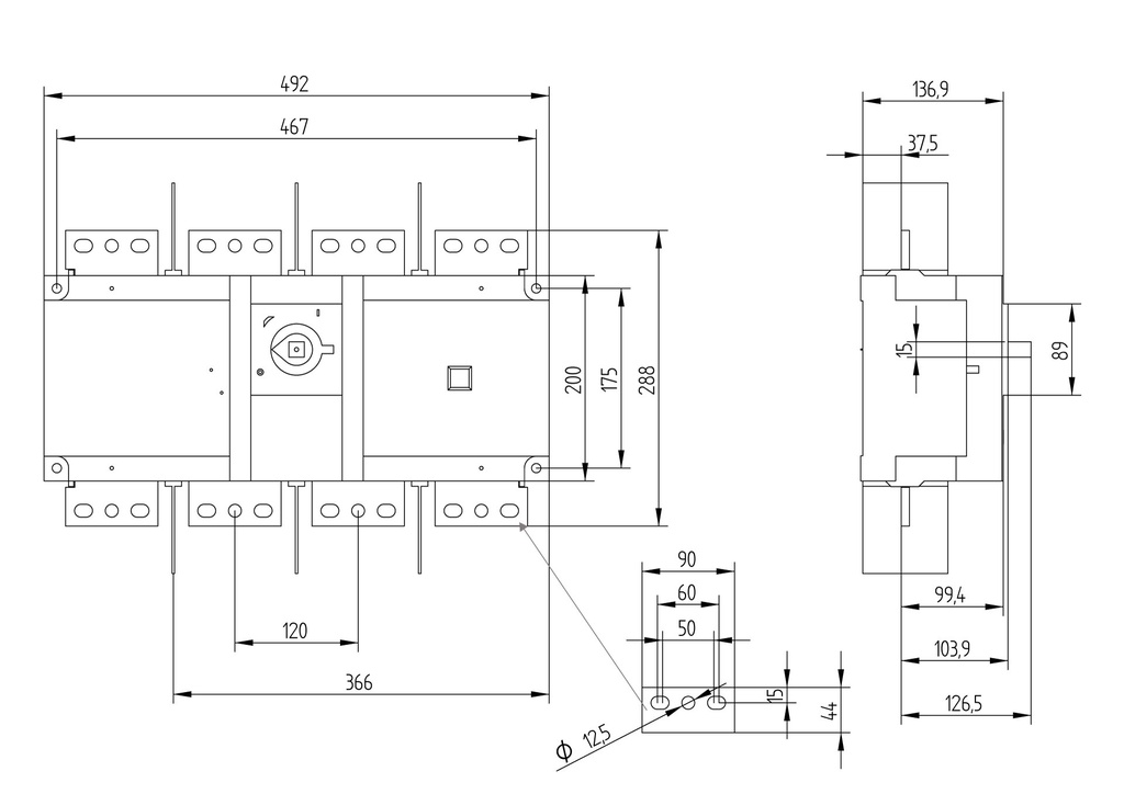 INTERRUPTOR SECCIONADOR 4P x 1250A GAVE