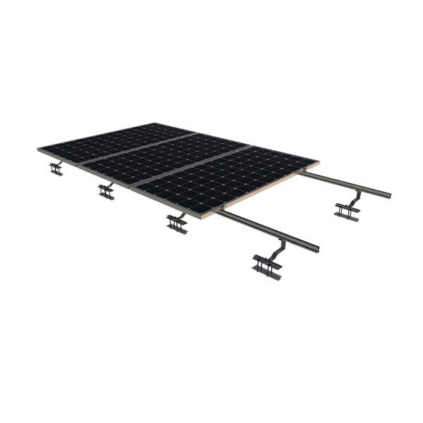 SUNFER 02.2V3  KIT para cubierta de teja con abrazadera. 3 PV módulo vertical