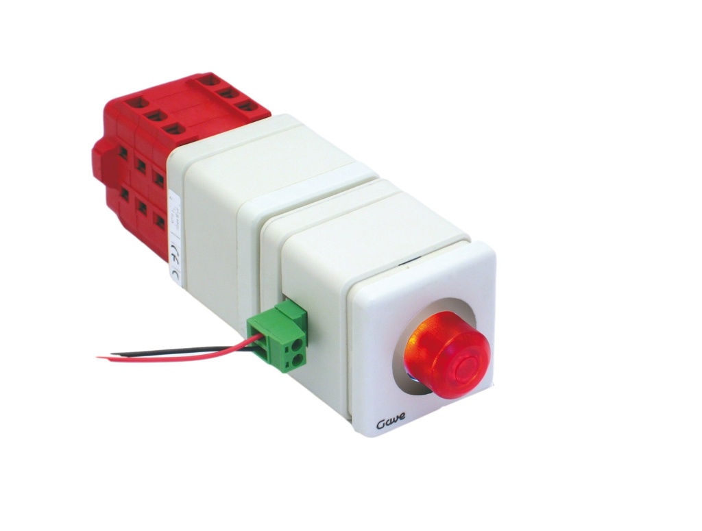 CONMUTADOR EMPUJE PULSADOR ROJO LUM 1NA+1NC