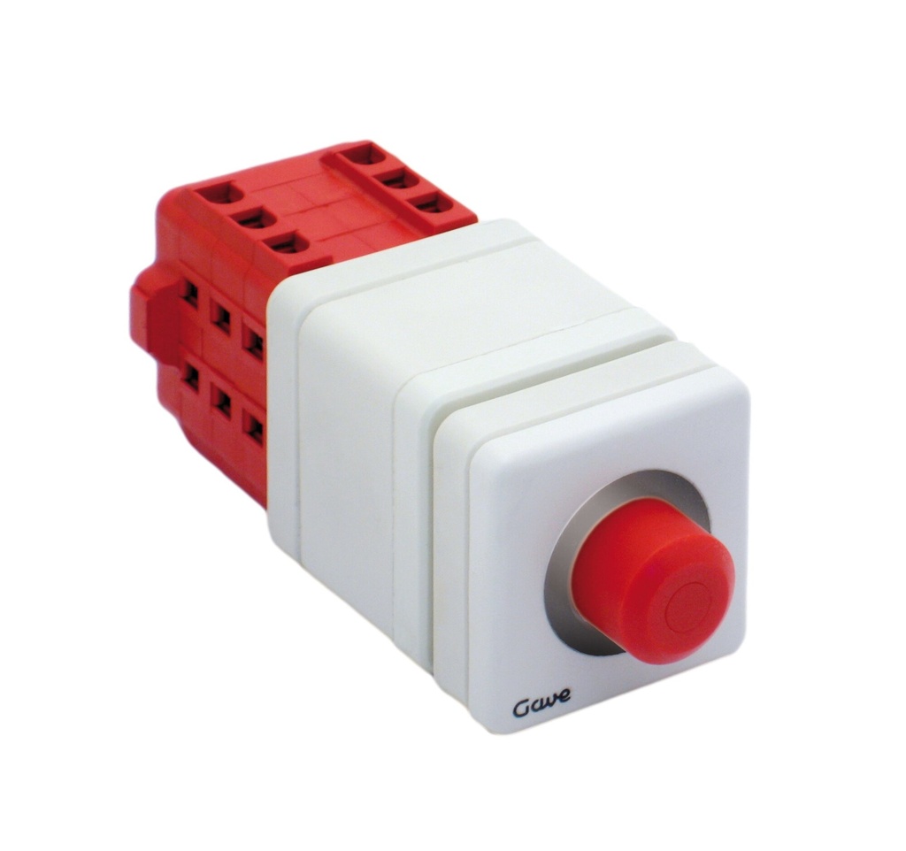 CONMUTADOR EMPUJE PULSADOR ROJO 2NA+2NC